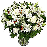 Luxe boeket van witte bloemen