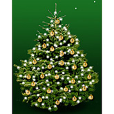 Kerstboom Nordmann 150cm met kerstballen goud mat