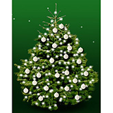 Kerstboom Nordmann 150cm met kerstballen wit glans