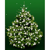 Kerstboom Nordmann 150cm met kerstballen zilver mat