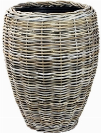 Drypot Rattan Vase grey
