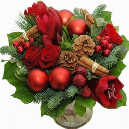 Kerstboeket rood