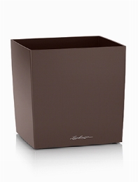 Lechuza Cube Premium Single planter espresso metallic