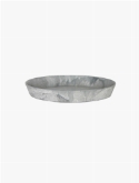 Artstone Saucer Round Grey