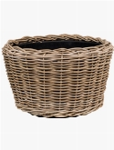 Drypot Rattan Round grey