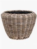 Drypot Rattan Round grey outdoor