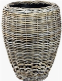 Drypot Rattan Vase grey