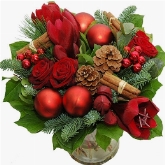 Kerstboeket rood