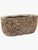 Lava Oval relic rust metal (glazed inside)