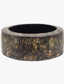 Oceana Cracked Pearl Table Planter Cylinder Black Brown