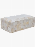 Oceana Pearl Table Planter Rectangle White