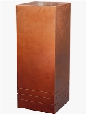 Pedestal (metallic) Pedestal wood matt copper